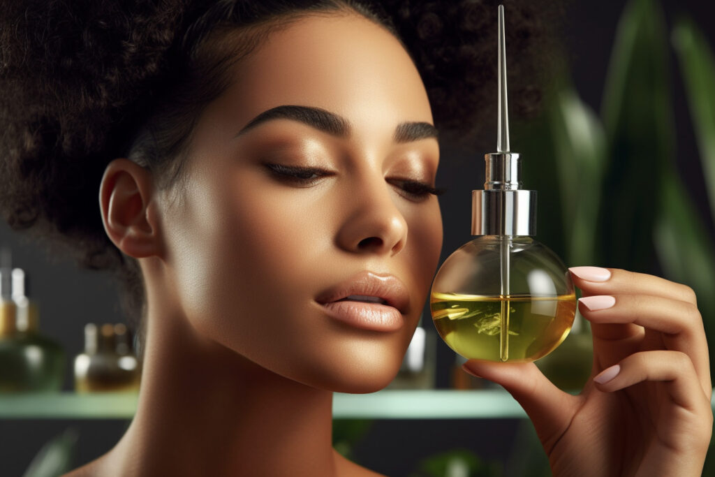 CBD Skincare Woman Skin Glowing
